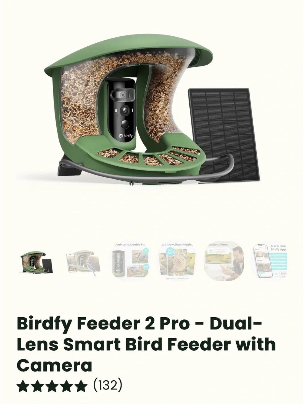 Feeder 2 Pro Smart Bird Feeder with Camera - Green